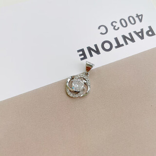 An feng 18k pendant single pendant pt950 platinum women's silver-plated platinum necklace single without chain platinum clavicle chain alone windmill four-leaf clover