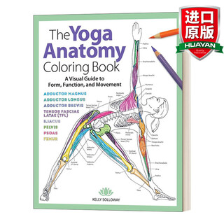 Yoga Anatomy Coloring Book 英文原版 瑜伽解剖填色书 英文版 进口英语原版书籍