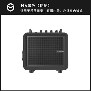 Music knight h6 musical instrument guitar audio playing and singing electric blowpipe saxophone bluetooth live broadcast karaoke speaker black standard