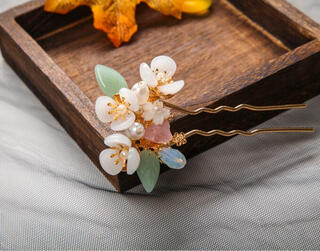 Handmade hairpin headdress, classical style hair accessories, hanfu cheongsam, fairy tassel accessories, fairy headdress simple, long three-month hairpin in stock
