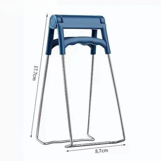 Enshousu extended and thickened stainless steel anti-scalding clip kitchen multi-functional anti-slip clip household steamed vegetable casserole clip bowl thickened classic blue plate clip extended anti-scalding clip 304 steel durable