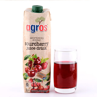 Agros imported from greece fruit juice drink family size cherry 1l