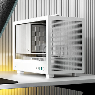 Jiuzhou fengshen (deepcool) ch160 itx chassis (detachable mobile phone case/172mm air cooling/long graphics card/sfx power supply/type-c) ch160 white