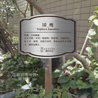 介绍牌不锈钢树木标识牌户外定树节树牌腐蚀刻字金属标签吊牌定制绿植名称挂牌制作苗木植物介绍标牌铝 插地式标识牌定做-2 40x30cm