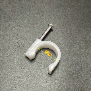 Chawang steel nail fixed wall ppr water pipe clip side clip pvc line pipe clip u-shaped plastic buckle 20mm new material 48 pcs/pack