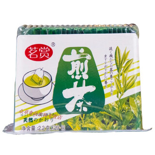 食芳溢玄米茶茶包寿司店出口装寿司料理袋泡茶包茗赏100小包 茗赏煎茶2.2g*20小包【盒装】