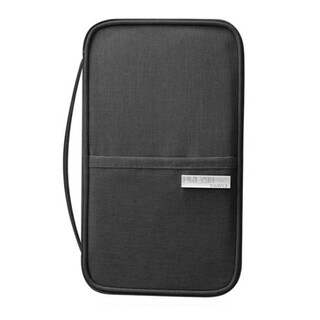 WEEKEIGHT出国旅行护照包 机票夹多功能证件收纳包保护夹便携式防溅水证件票据夹卡包钱包 黑色小号