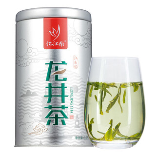 Yijiangnan yijiangnan tea spring tea canned green tea hangzhou qiantang new 500g 125g*2 cans silver can longjing (half jin jin is equal to 0.5 kg