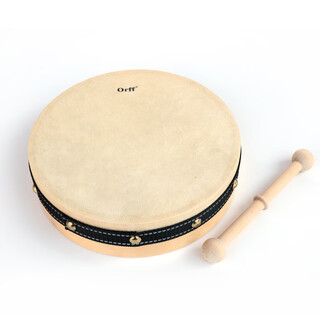 Orff new sheepskin tambourine beat drum sheepskin drum primary school student percussion instrument professional performance playing tambourine instrument 8 inches 20cm