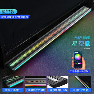 24 ford explorer electric pedal ruijie l ruiji foot pedal side pedal raptor f150 modified ranger starry sky model double panel lights side front with mobile app control for ordering remarks model without lights_ford ruiji/20202024