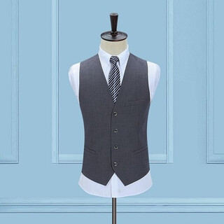 Changyin single-piece vest men's spring, autumn and winter vest korean style suit vest business casual fashion foreign style vest gray xl