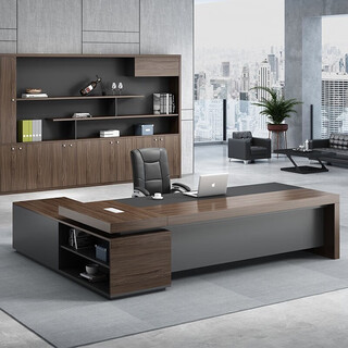 Mu zhexi's boss table is simple, modern and elegant, office desk and chair, fashionable president's table, 1.6m boss table + boss chair