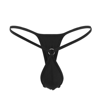 Roselex private delivery sexy men's thong simple personality hoop fashion low waist sexy men's black