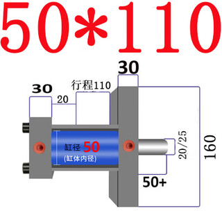 Huili's customized hb mold special cylinder, hydraulic cylinder, horizontal light cylinder, complete specifications, bore diameter d50 50110