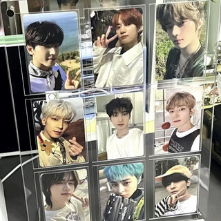 莱迹适用于九宫格小卡照片展示架爱豆卡片凹槽亚克力卡册桌面ins摆件相框 9宫格6.5x9