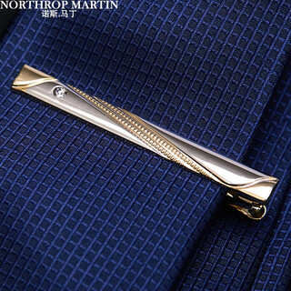 North martin tie clip men's suit accessories pure copper 6*0.6cm gold and silver