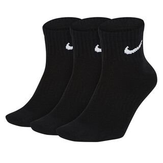 Nike (nike) socks for men and women new three-pack breathable running training casual sports mid-calf socks three-pack mid-socks sx7677-010 l (42-46 size)