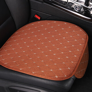 Tang shuo car seat cushion single piece four-season universal car cushion car backless seat cushion summer rear linen car seat cover single seat one cayenne brown