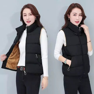 Xianyu plus velvet cotton vest women's short autumn and winter new cotton vest women's outer wear slim warm vest
