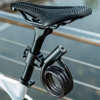 Rock brothers cable lock bicycle lock ring lock anti-theft mountain road bike electric vehicle portable cycling lock home black