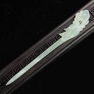 Qianbaolai xiu jade jade hairpin classical jade hairpin ethnic style finely carved jade magpie happy branch hairpin