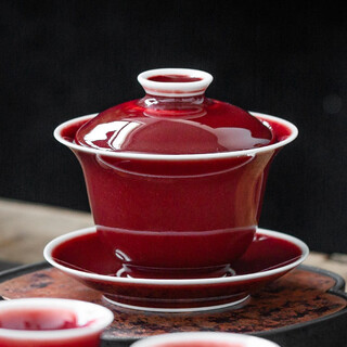 Thick ancient times but thin modern ones jingdezhen ceramics langhong large covered bowl teacup tea set tea bowl sancai covered bowl single kung fu tea set langhong sancai covered bowl