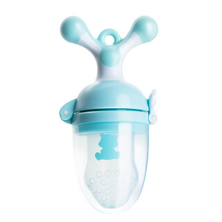 Little white bear bite bite food feeder fruit bite bag baby food trainer twilight blue (free mesh bag 6 months old - 1 piece | 6 months old - 2 pieces)