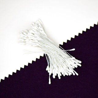 Other matte pearlescent round head flower core flower core flower stamens handmade diy match head flower stamens hairpin hair accessories material simulated flower matte white 2mm