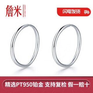 Jamie pt950 platinum earrings simple style pt950 platinum round earrings as a gift for my wife and girlfriend - a pair of platinum earrings