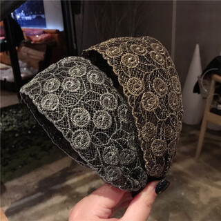 Siccsaee korean headwear wide-brimmed short hair headband women's hairband to cover white hair headscarf pressure hair headband non-slip hairpin hair accessories grape gold