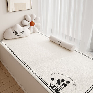Internet celebrity ins style bay window mat window sill mat master bedroom decoration light luxury high-end balcony mat bay window mat universal for all seasons low light corner 70x180cm