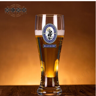 Tianzhuan high-end paulaner beer mug limited gift box blue girl beer mug buegir lead-free glass heat-resistant large 1ml 500m waist cup