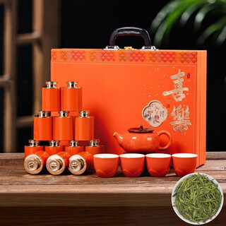 Yixiangyun festival gifts high-end high-end tea authentic 2024 longjing tea sets exquisite gifts for relatives and gifts orange