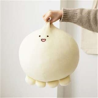 Cute pig (mengmengzhu) fat round ball with soft cute face doudou small octopus dumpling cute plush toy pillow doll doll for girls bai doudou 23 cm