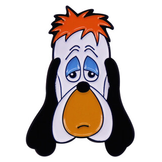 Uhfr cartoon drupe doupey dog basset hound brooch enamel pin badge accessories