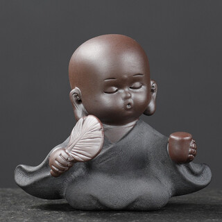 Yuxuan tea pet ornaments can raise purple clay personalized little monk ornaments handmade little monk tea boutique tea insect tea toy