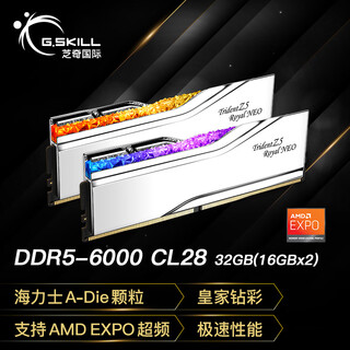 G.skill (g.skill) 32gb (16gx2) set ddr5 6000 frequency desktop memory stick-royal halberd expo version rgb light strip-silver/c28
