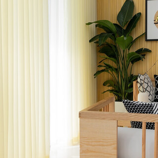 Noro chiffon gauze curtain nordic simple modern solid color balcony living room bedroom light-transmitting white window screen customized chiffon yarn - light yellow punched - width 3 height 2.7 pieces (can be changed to height)