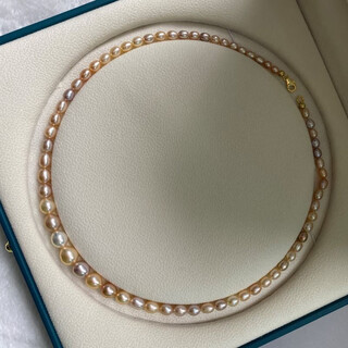 Jingpanying pearl necklace colorful round natural freshwater 9-10mm necklace for women