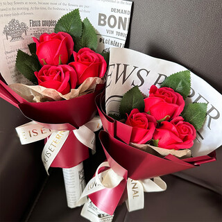 First 3 roses soap everlasting bouquet birthday gift for wife new year's eve annual party new year's day souvenirs instead of flowers