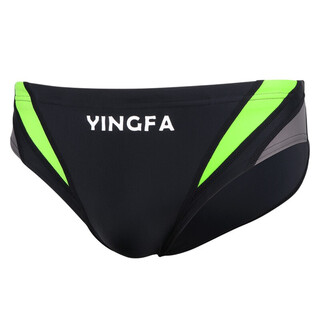 Yingfa youth student shorts men's triangle swimming trunks racing color matching children's swimming trunks adult professional training competition 9617-2 (with drain line) xl