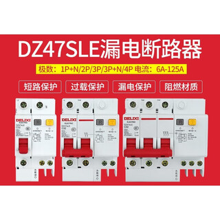 德力西电气（DELIXI ELECTRIC）空气开关带漏电保护器32A63a2p3p4 6A 2P