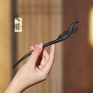 Shengxun sandalwood hairpin for women, new chinese style ancient style hanfu cheongsam updo, chinese style hairpin for girlfriend on chinese valentine's day fengling + exquisite gift box