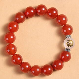 Bao xinfanrui bosfru five elements fire replenishing crystal bracelet. the man and woman born in the zodiac are fire hexagram. red belongs to fire and loves fire. jewelry gift bracelet. five elements replenishing fire red agate bracelet. bead diameter 10mm.