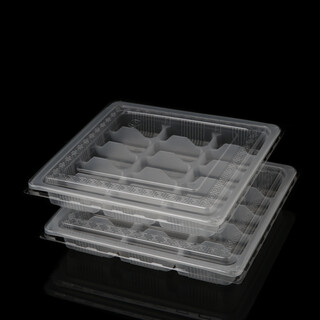 Dumpling take-out packaging box thickened disposable dumpling box lunch box dumpling tray dumpling box take-out packaging box 1520 grid transparent dumpling box 18 grid transparent 10 sets_other specifications message