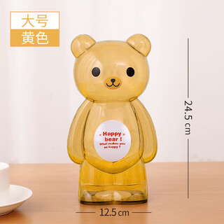 Apocalypse century official direct sales transparent piggy bank boy box savings internet celebrity money saving bear children boys coin storage yellow large size can store 600 pieces