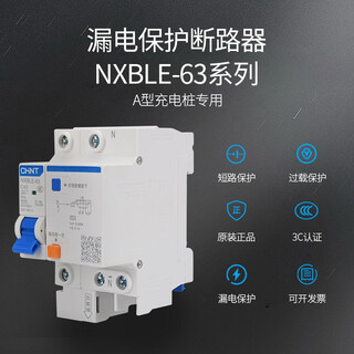 Chnt leakage protection circuit breaker type a for charging piles leakage protector nxble series 40a 1p+n 2p special leakage protection for charging piles 2p 40a