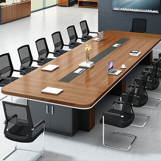 Conference table large long table long table simple modern negotiation table training table conference table and chair combination office table (thickened table) 2.0m*1.0m conference table
