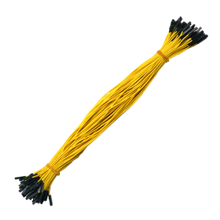 Throwing stones 1p rehearsal dupont wire 26awg silicone insulated wire high temperature resistant electronic wire experimental supplies 100 wires in a bundle 20cm wire length 100 wires/item yellow 30cm male to male