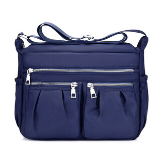 Queenjoy multi-functional shoulder crossbody bag for women nylon oxford cloth large capacity middle-aged women's bag mother bag mommy bag royal blue